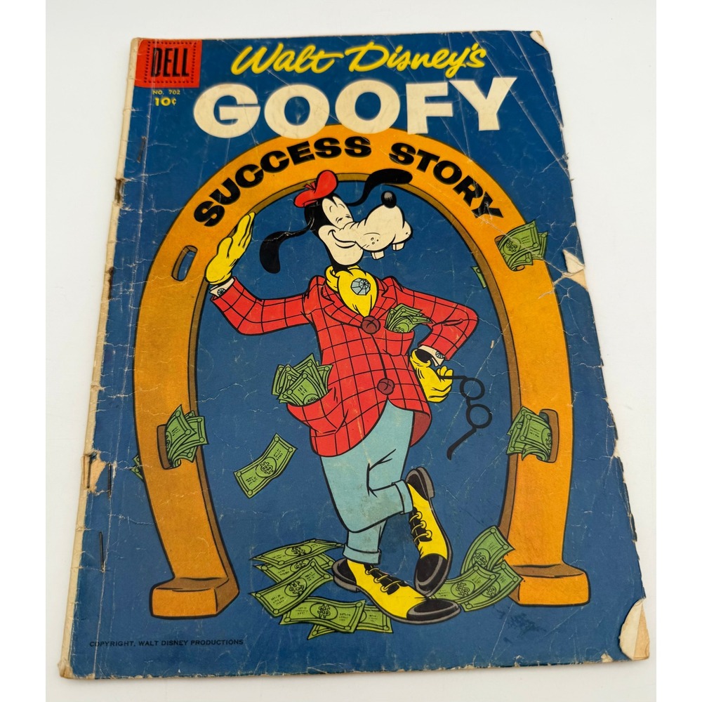 Vintage 1956 Dell Walt Disney's Goofy Success Story No. 702 Comic Book